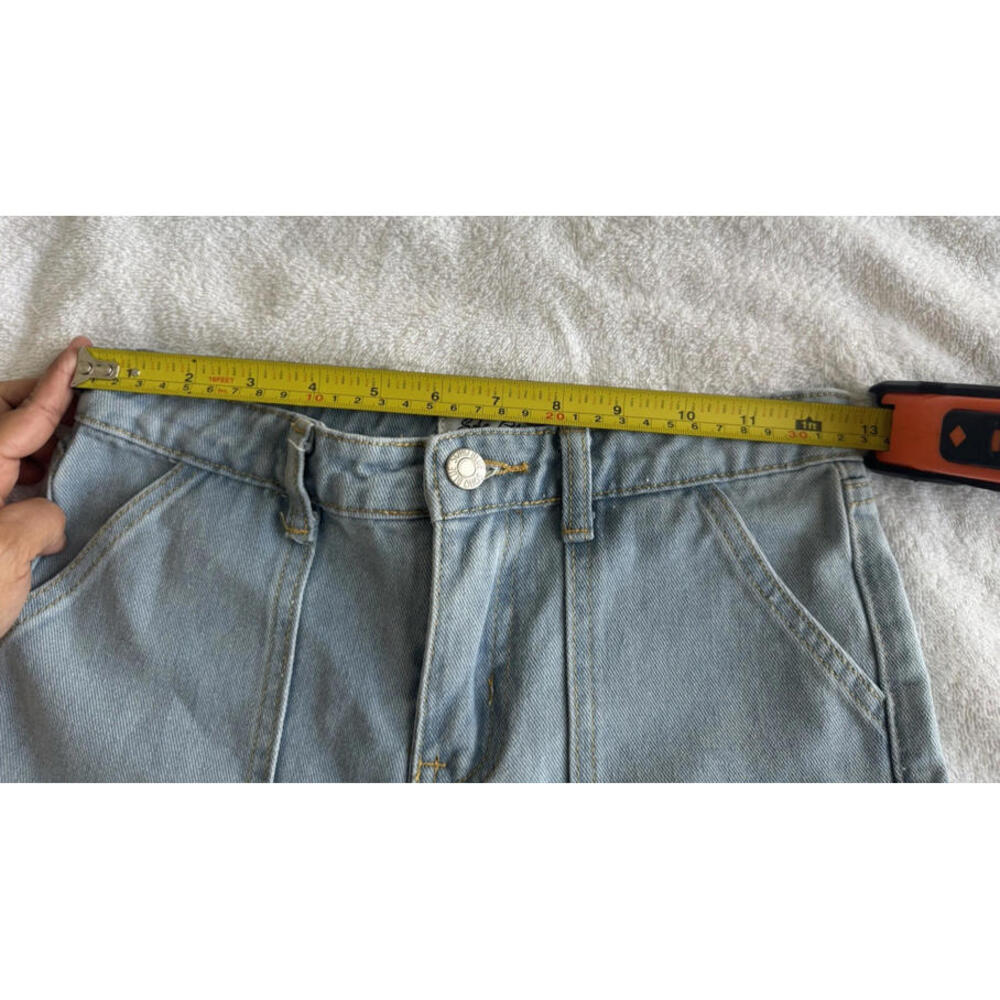 Girls Soho Blue Denim Jeans Pants With Side Pockets‎ and Daisies size 10 - Picture 3 of 11